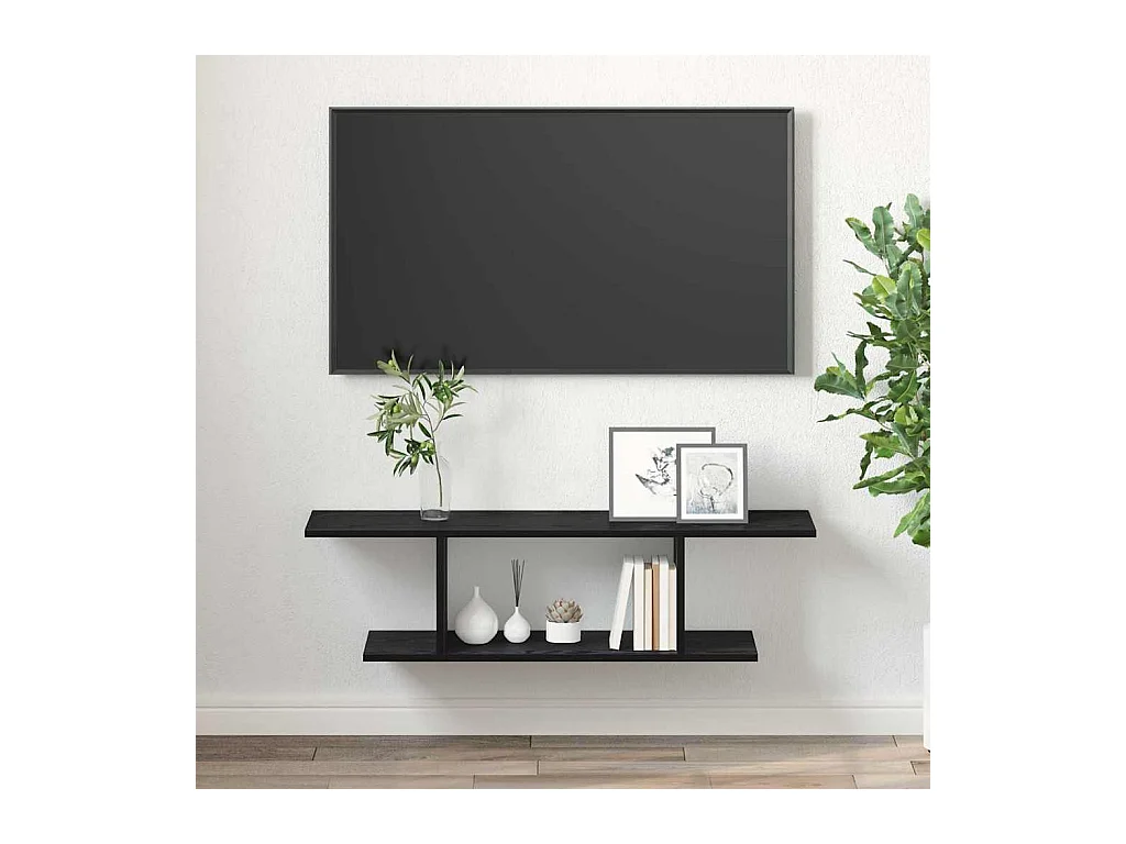 Meuble TV Noir 103 x 30 x 26,5 cm Bois d'ingénierie