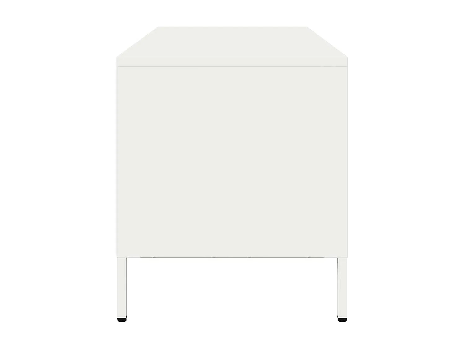 Meuble TV blanc 101,5x39x43,5 cm acier laminé à froid