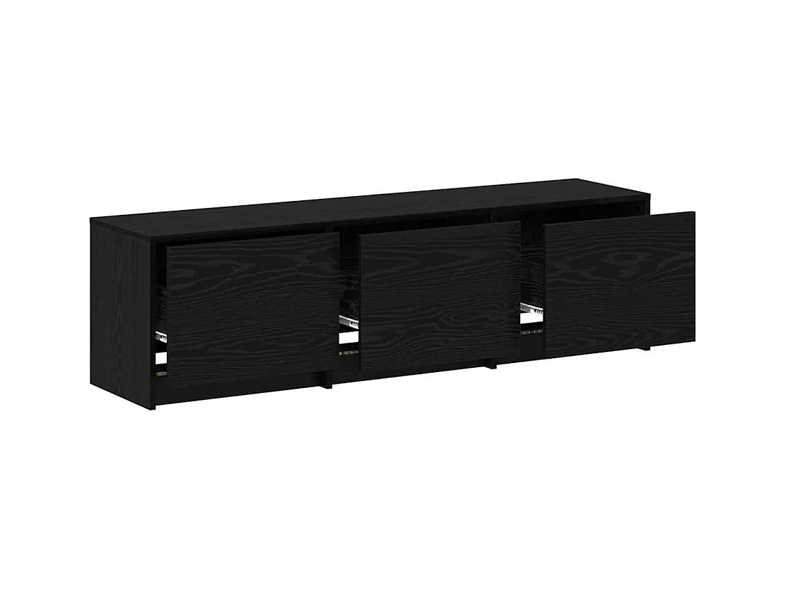 Meuble TV Chêne noir 140 x 34 x 40 cm Bois d'ingénierie