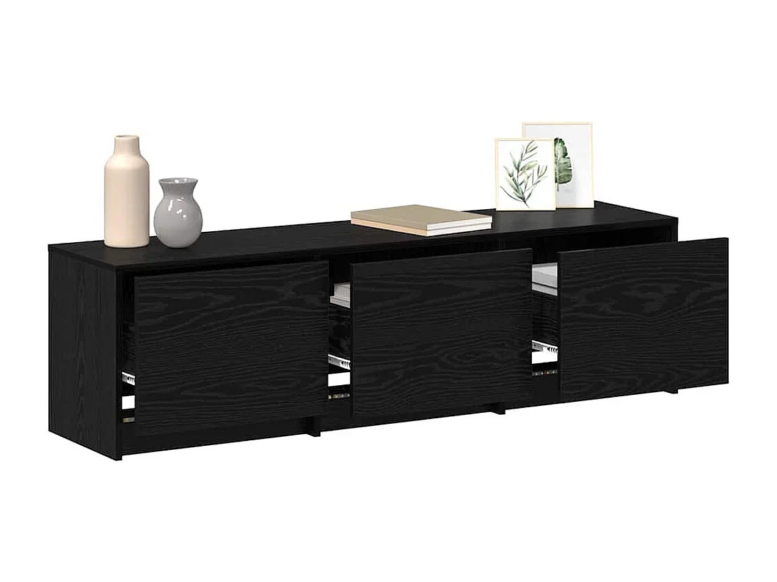 Meuble TV Chêne noir 140 x 34 x 40 cm Bois d'ingénierie