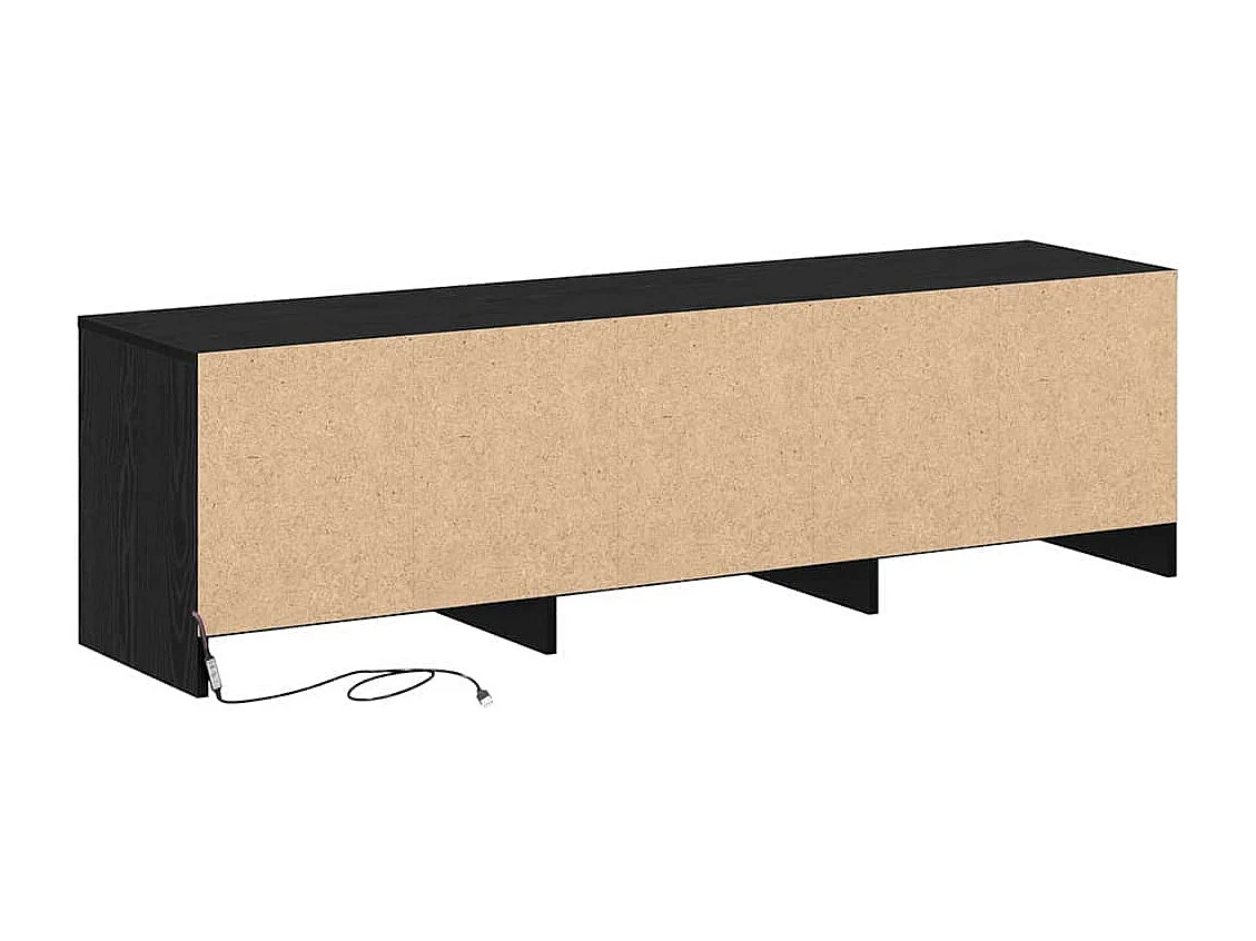 Meuble TV Chêne noir 140 x 34 x 40 cm Bois d'ingénierie