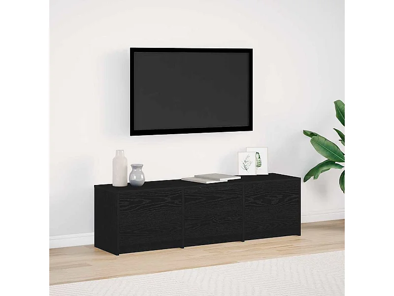 Meuble TV Chêne noir 140 x 34 x 40 cm Bois d'ingénierie