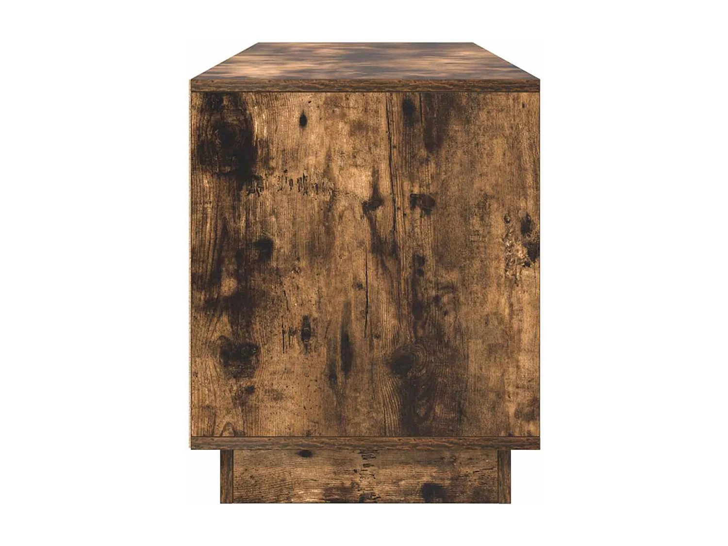 Meuble TV avec lumières LED chêne fumé 160,5x41x50 cm