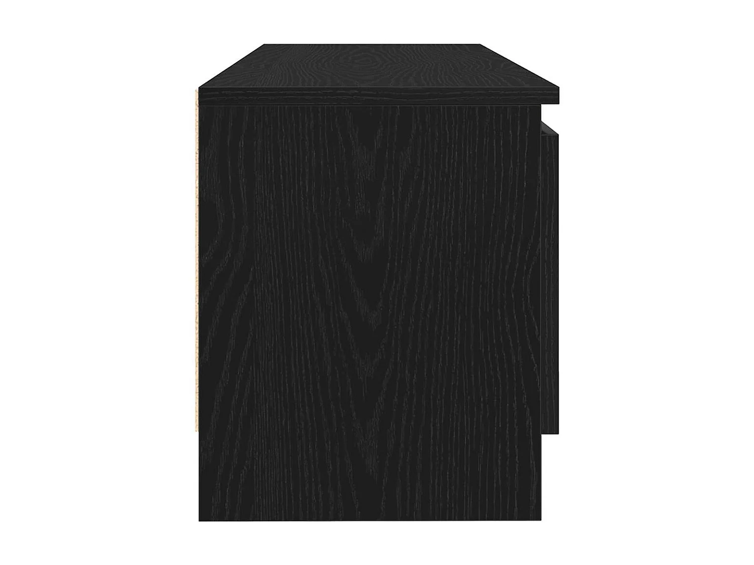 Meuble TV chêne noir 102x30x36 cm bois d'ingénierie