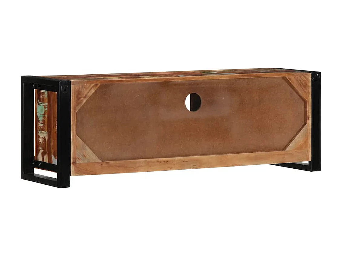 Meuble TV 100x30x35 cm bois de récupération massif