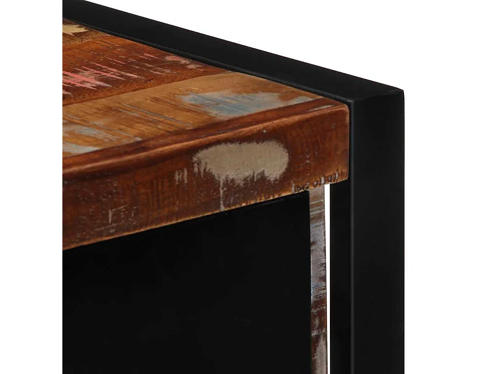 Meuble TV 100x30x35 cm bois de récupération massif