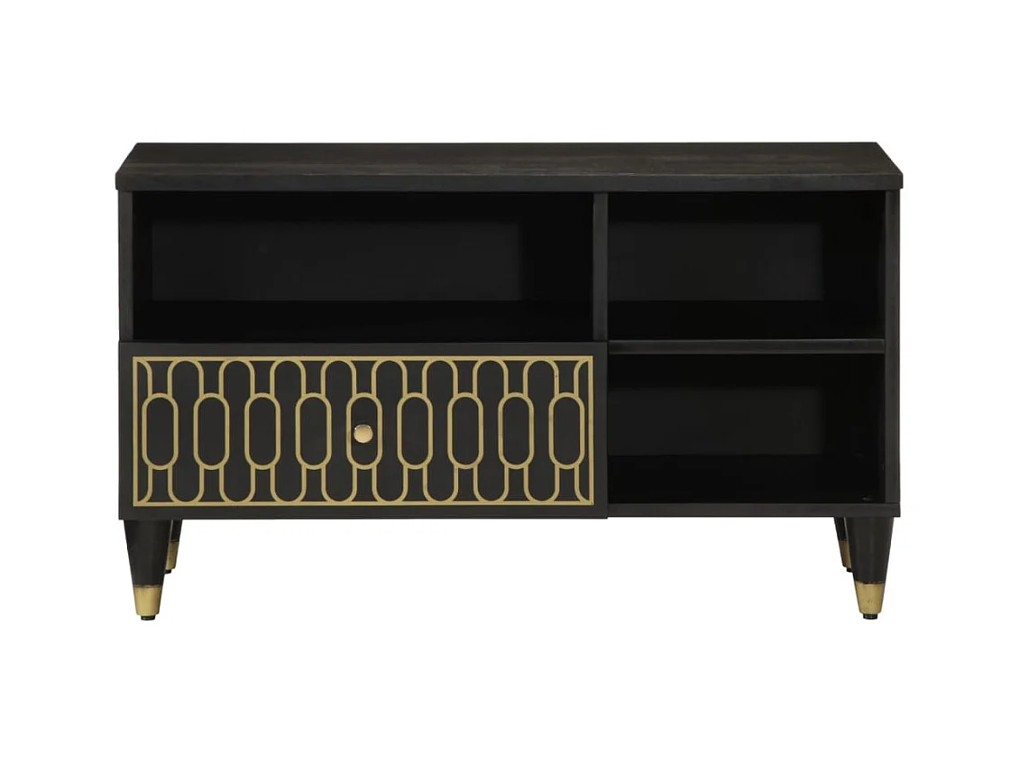 Meuble TV 80x33x46 cm bois massif de manguier