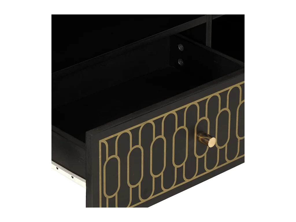 Meuble TV 80x33x46 cm bois massif de manguier