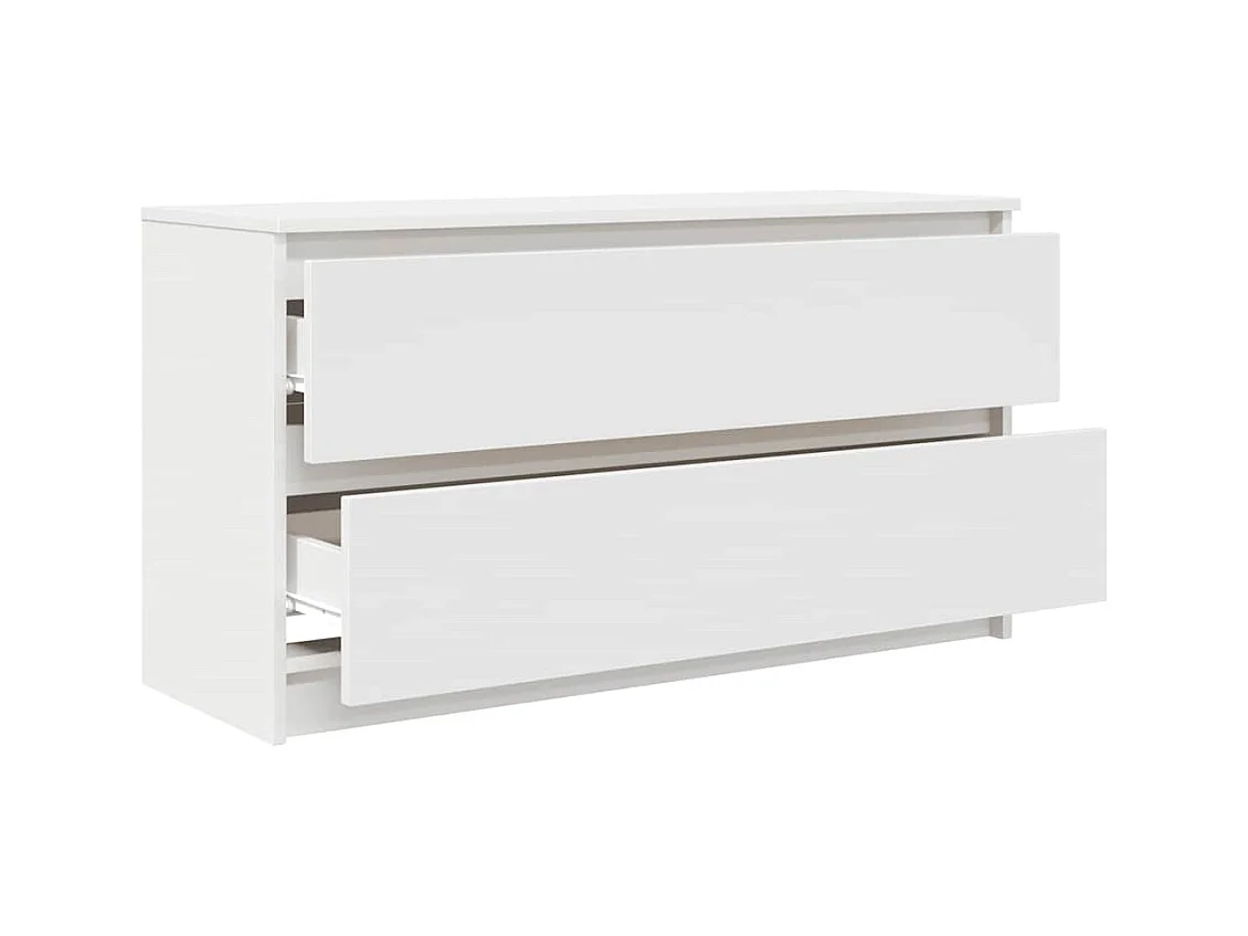 Meuble TV blanc 100x35x54 cm bois d'ingénierie
