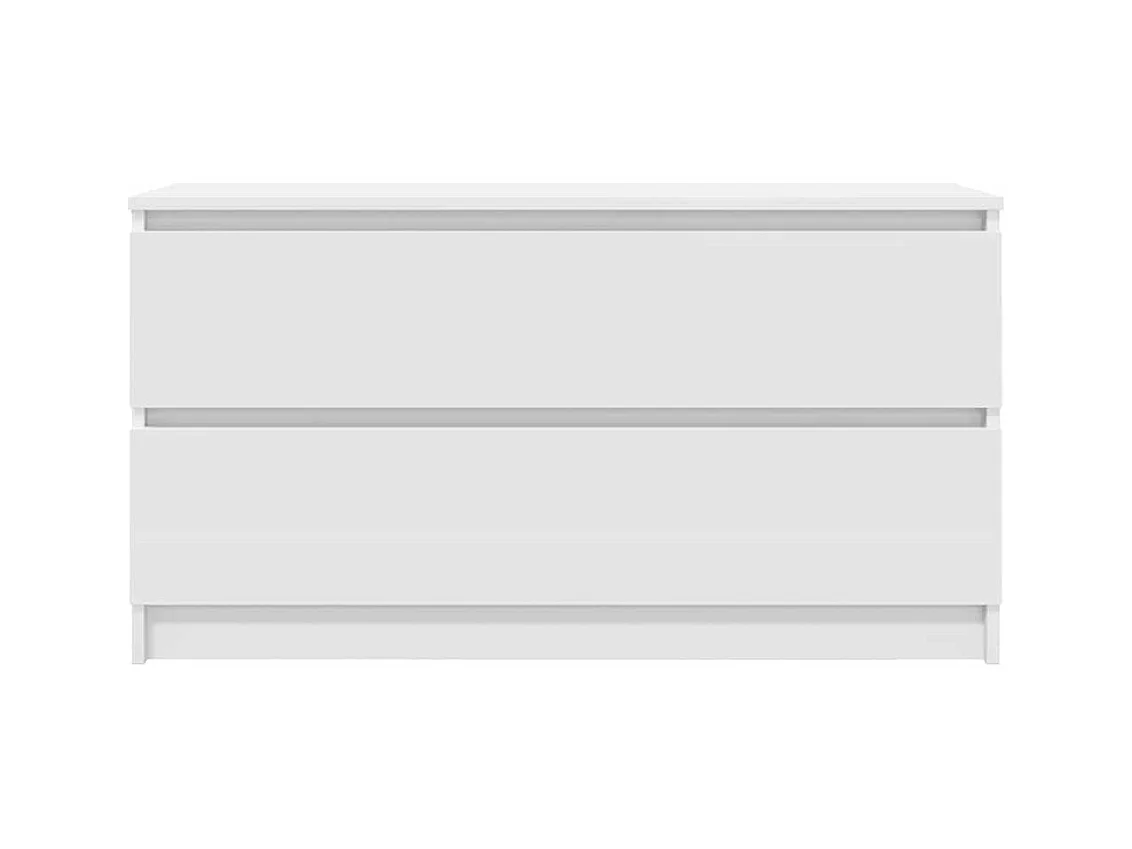 Meuble TV blanc 100x35x54 cm bois d'ingénierie