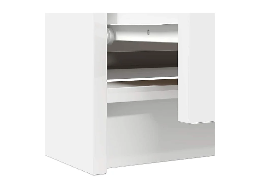 Meuble TV blanc 100x35x54 cm bois d'ingénierie