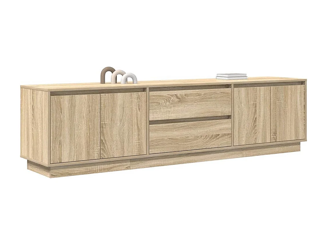 Meuble TV avec lumières LED chêne sonoma 193,5x41x50 cm