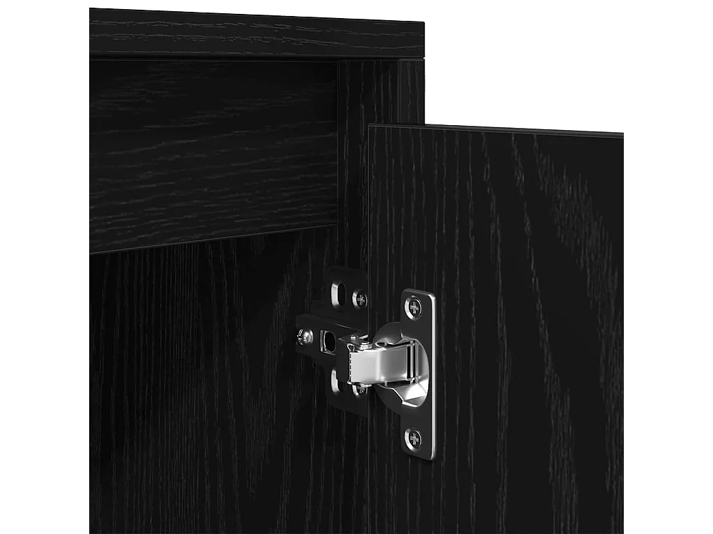 Meuble TV chêne noir 188,5x41x50 cm bois d'ingénierie