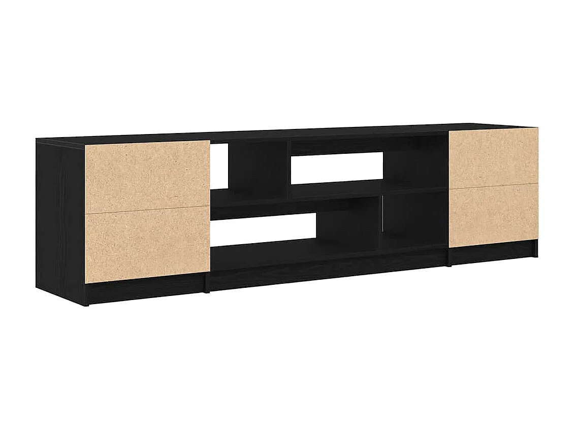 Móvel de TV 188,5x41x50 cm derivados de madeira carvalho preto