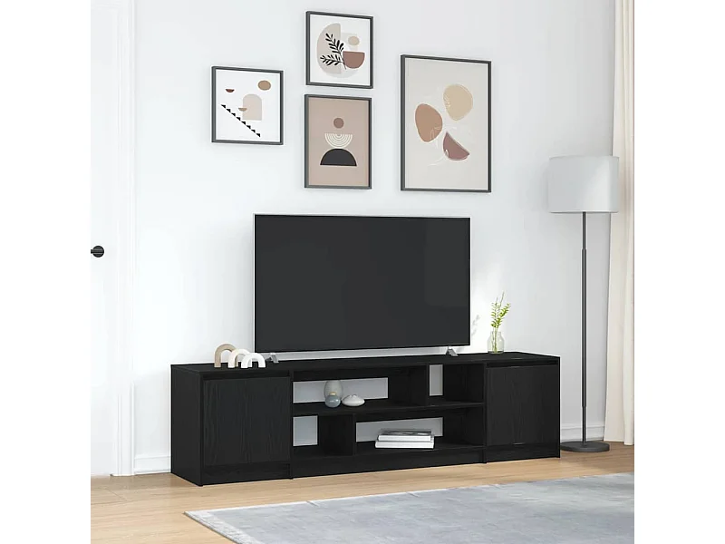 Móvel de TV 188,5x41x50 cm derivados de madeira carvalho preto