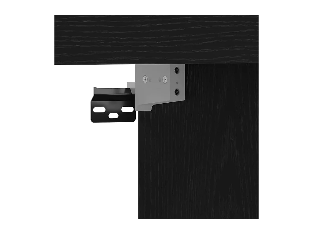 Meuble TV Chêne noir 152 x 22 x 113 cm Bois d'ingénierie