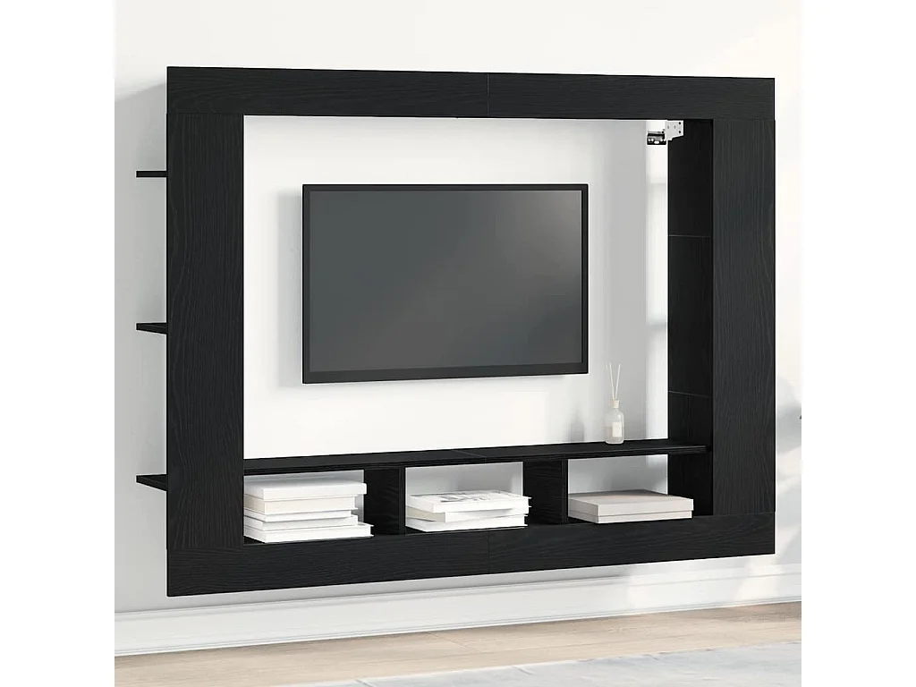 Gabinete para TV Carvalho preto 152 x 22 x 113 cm