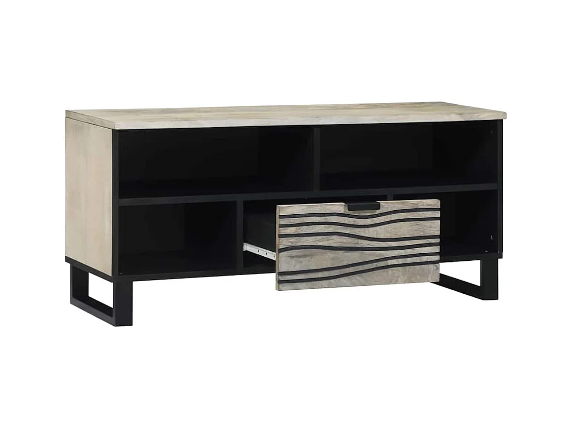 Meubles et étagères de rangement pour médias Blanc et Noir