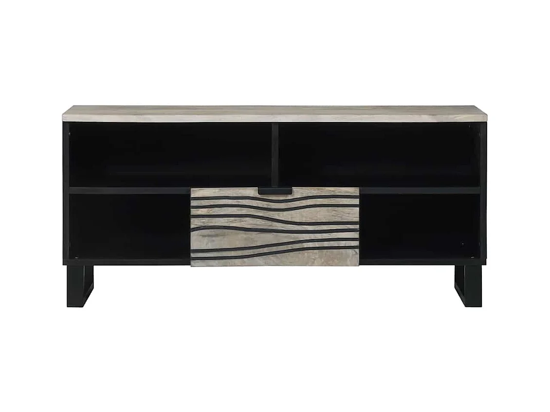 Meubles et étagères de rangement pour médias Blanc et Noir