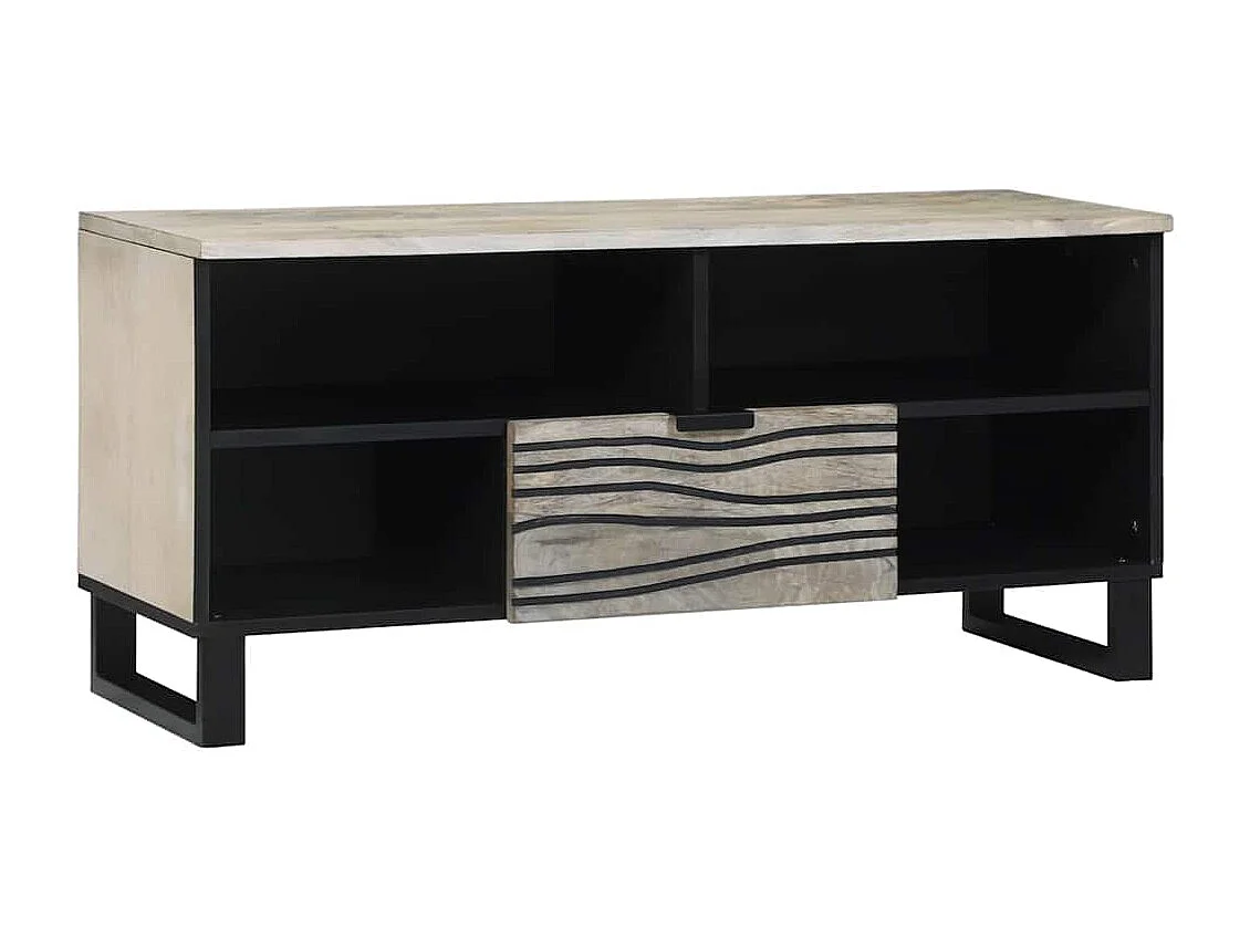 Meubles et étagères de rangement pour médias Blanc et Noir