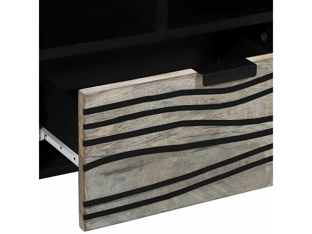 Meubles et étagères de rangement pour médias Blanc et Noir