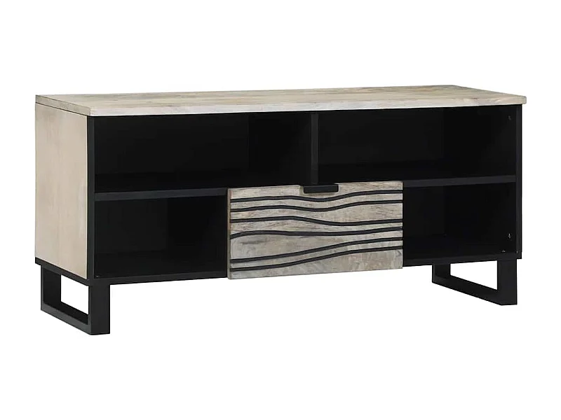 Armários e Estantes para Armazenamento de Mídia Branco e Preto