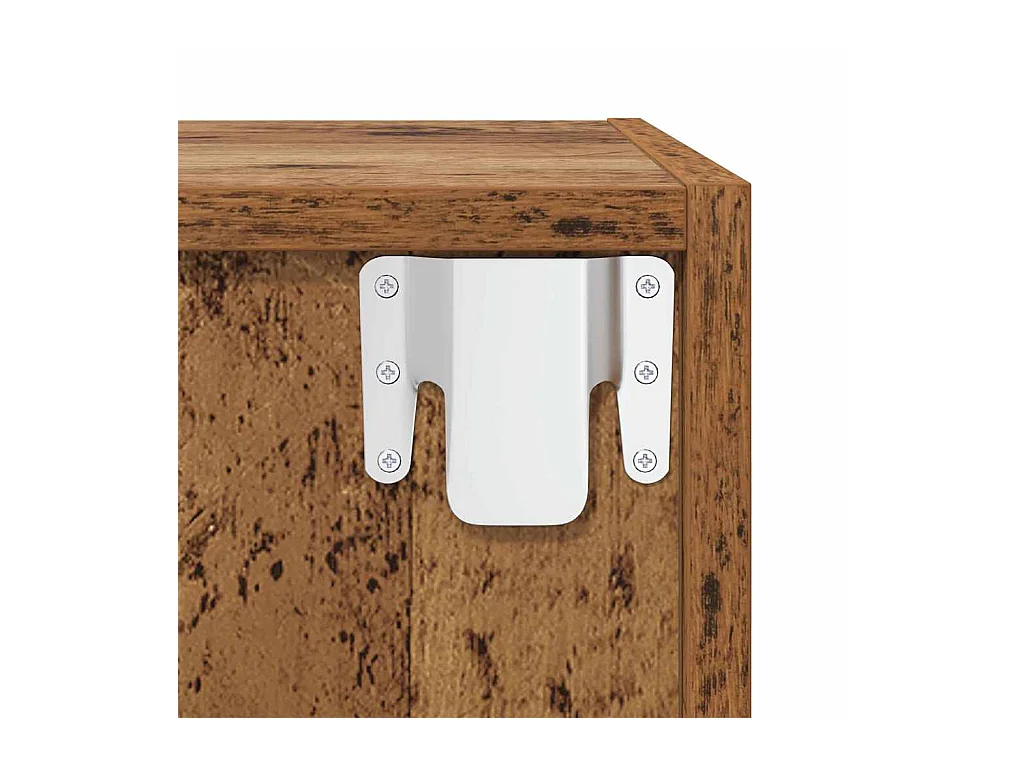 Meuble TV 4 pièces Marron 37 x 37 x 142.5 cm Bois d'ingénierie