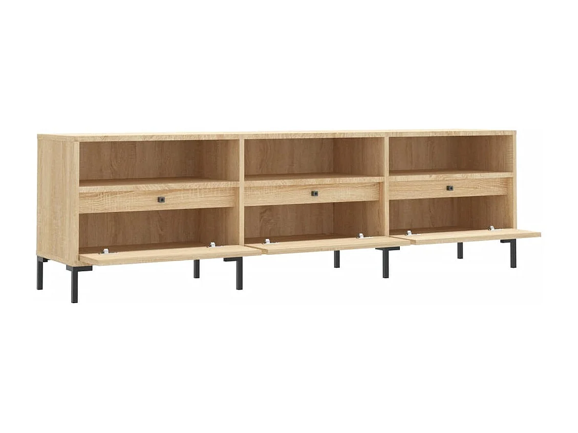 Mueble de TV madera contrachapada roble Sonoma 150x30x44,5 cm