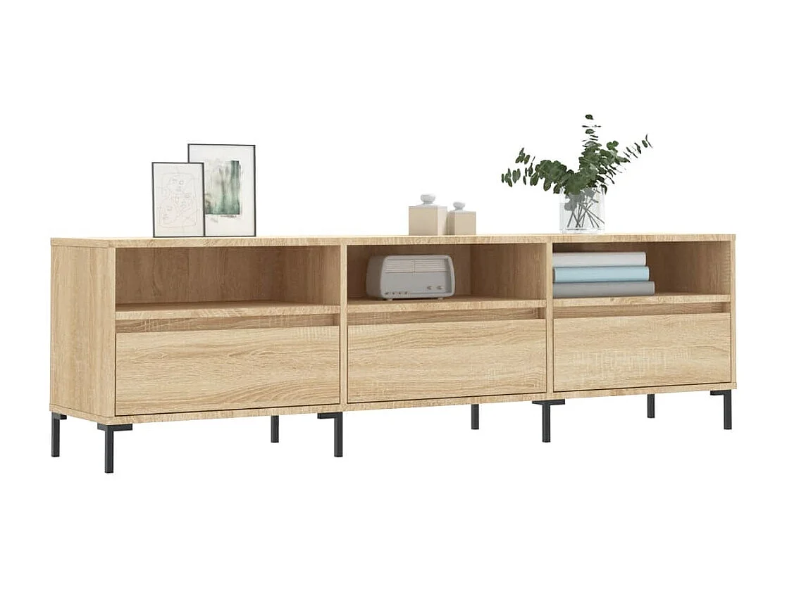 Meuble TV chêne sonoma 150x30x44,5 cm bois d'ingénierie