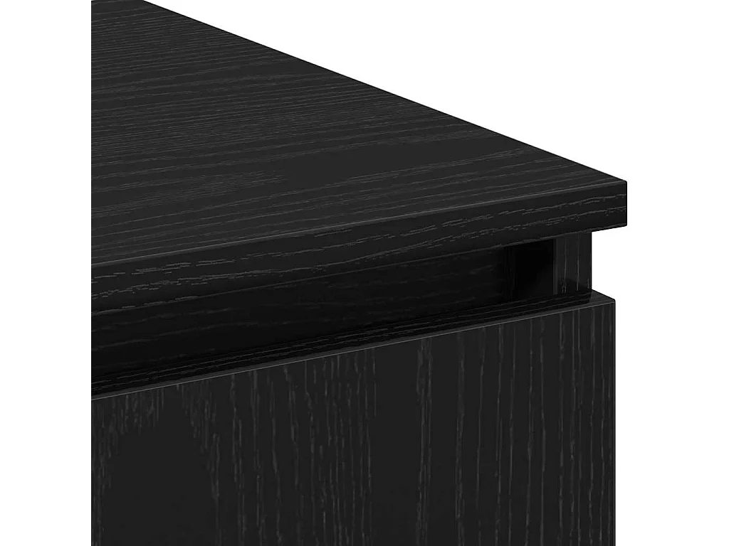 Meuble TV avec LED Chêne noir 180 x 38 x 49 cm