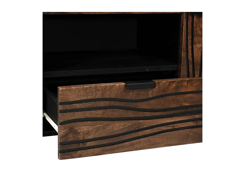 Meuble TV Marron 105 x 33 x 46 cm bois de manguier massif