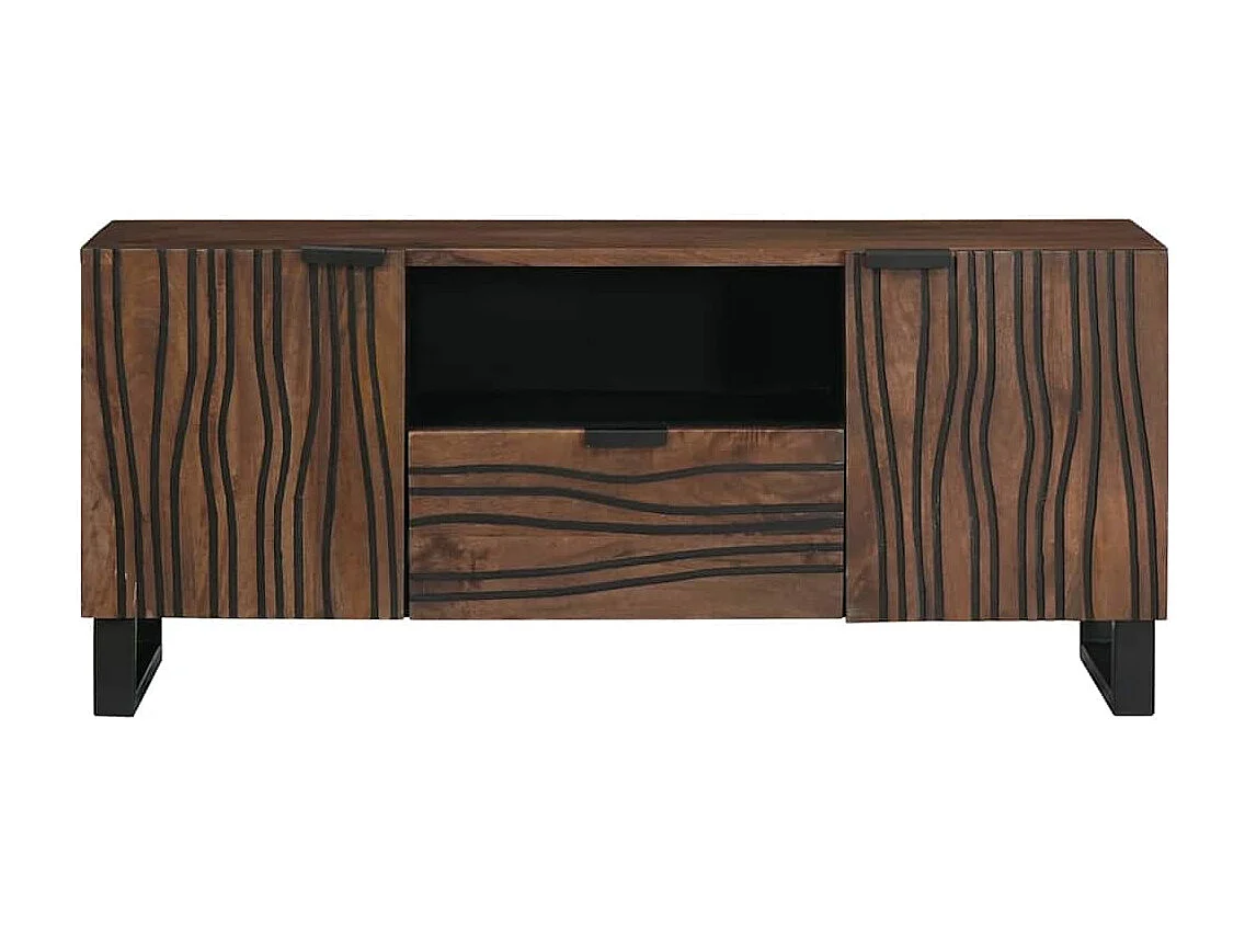 Meuble TV Marron 105 x 33 x 46 cm bois de manguier massif