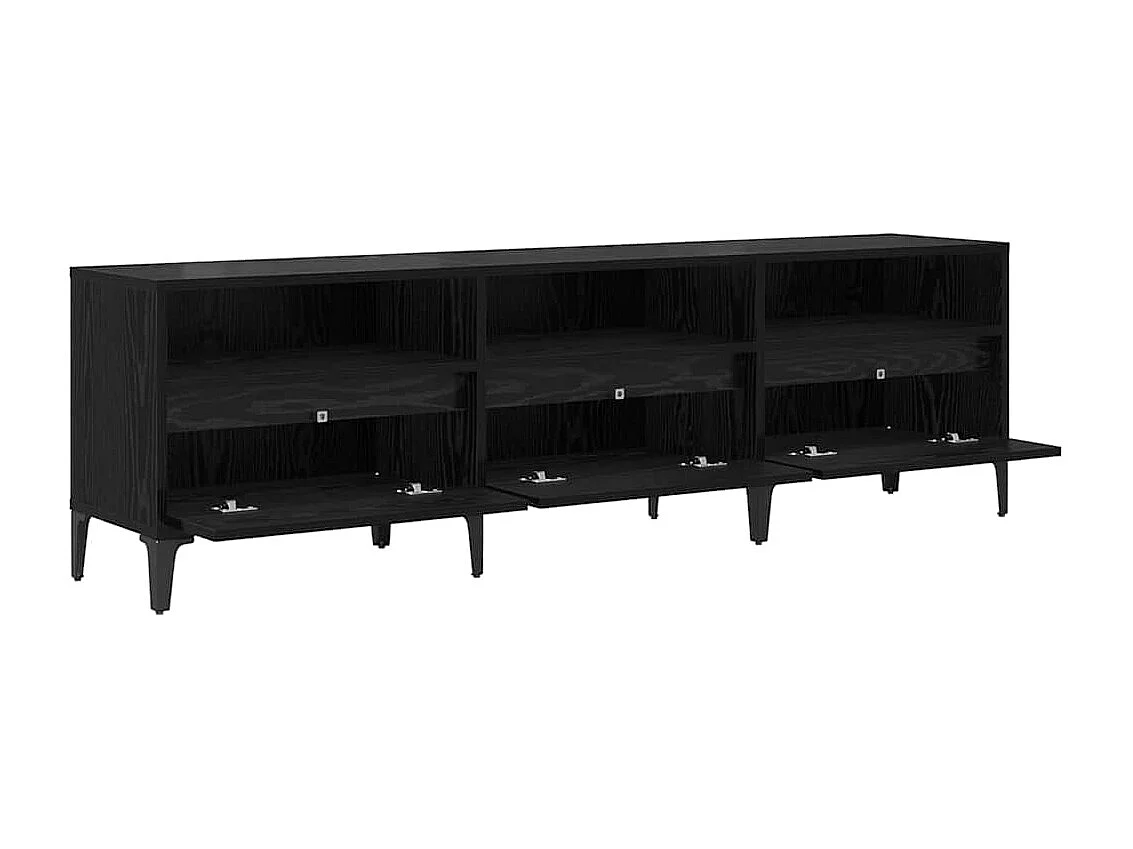 Meuble TV Chêne noir 150 x 30 x 44.5 cm Bois d'ingénierie