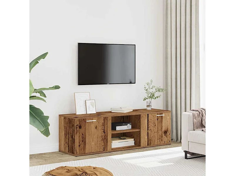 Meuble TV vieux bois 120x34x37 cm bois d'ingénierie