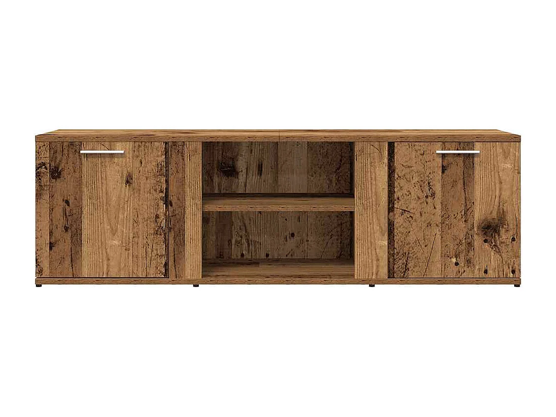 Mueble de TV madera contrachapada envejecida 120x34x37 cm