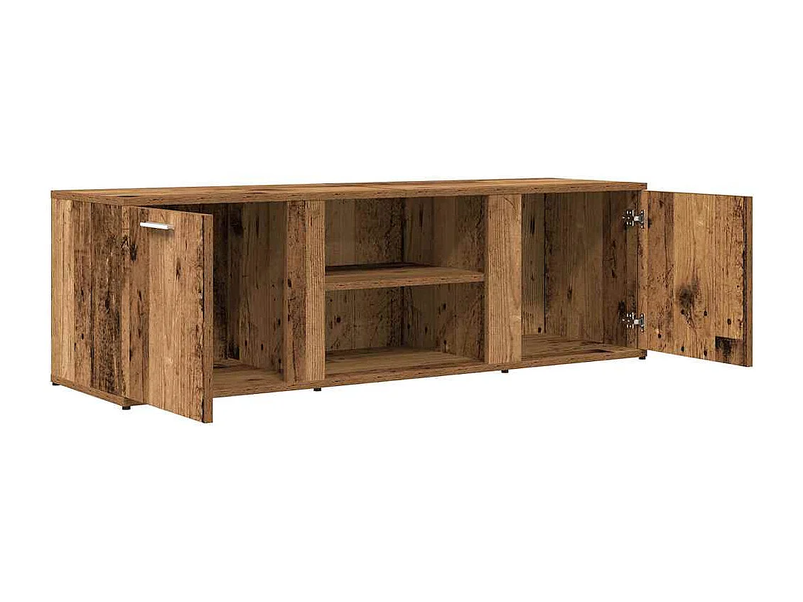 Mueble de TV madera contrachapada envejecida 120x34x37 cm