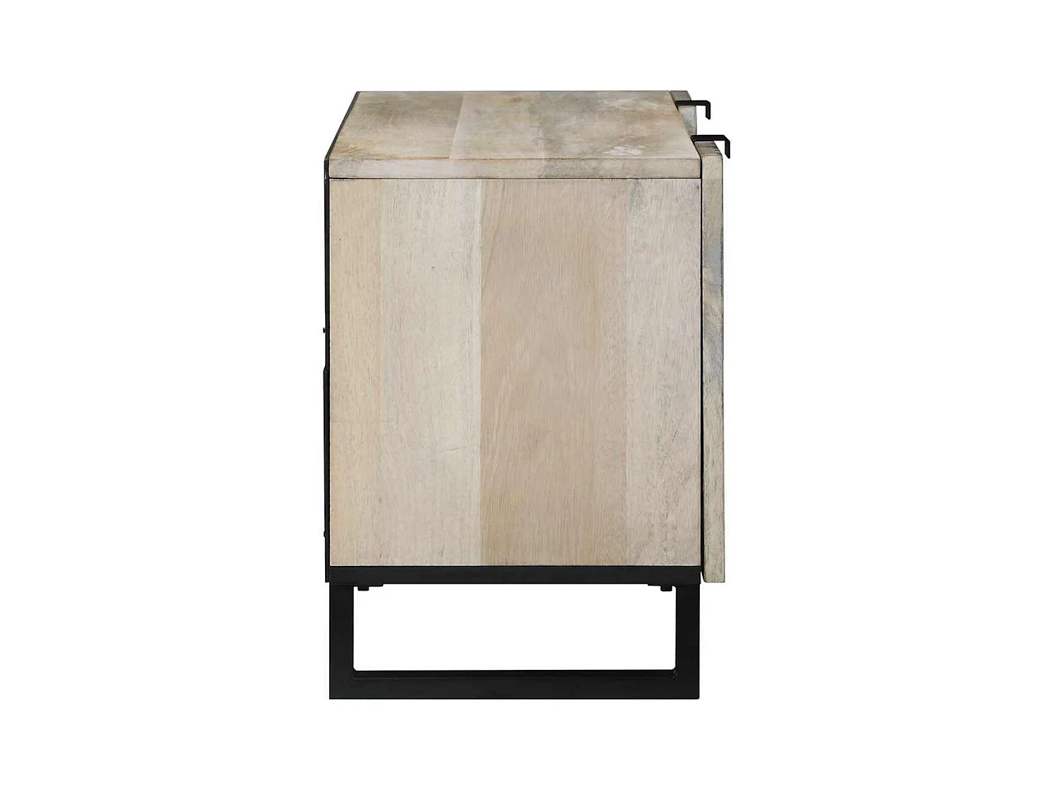 Meuble TV Blanc 105 x 33 x 46 cm bois de manguier massif