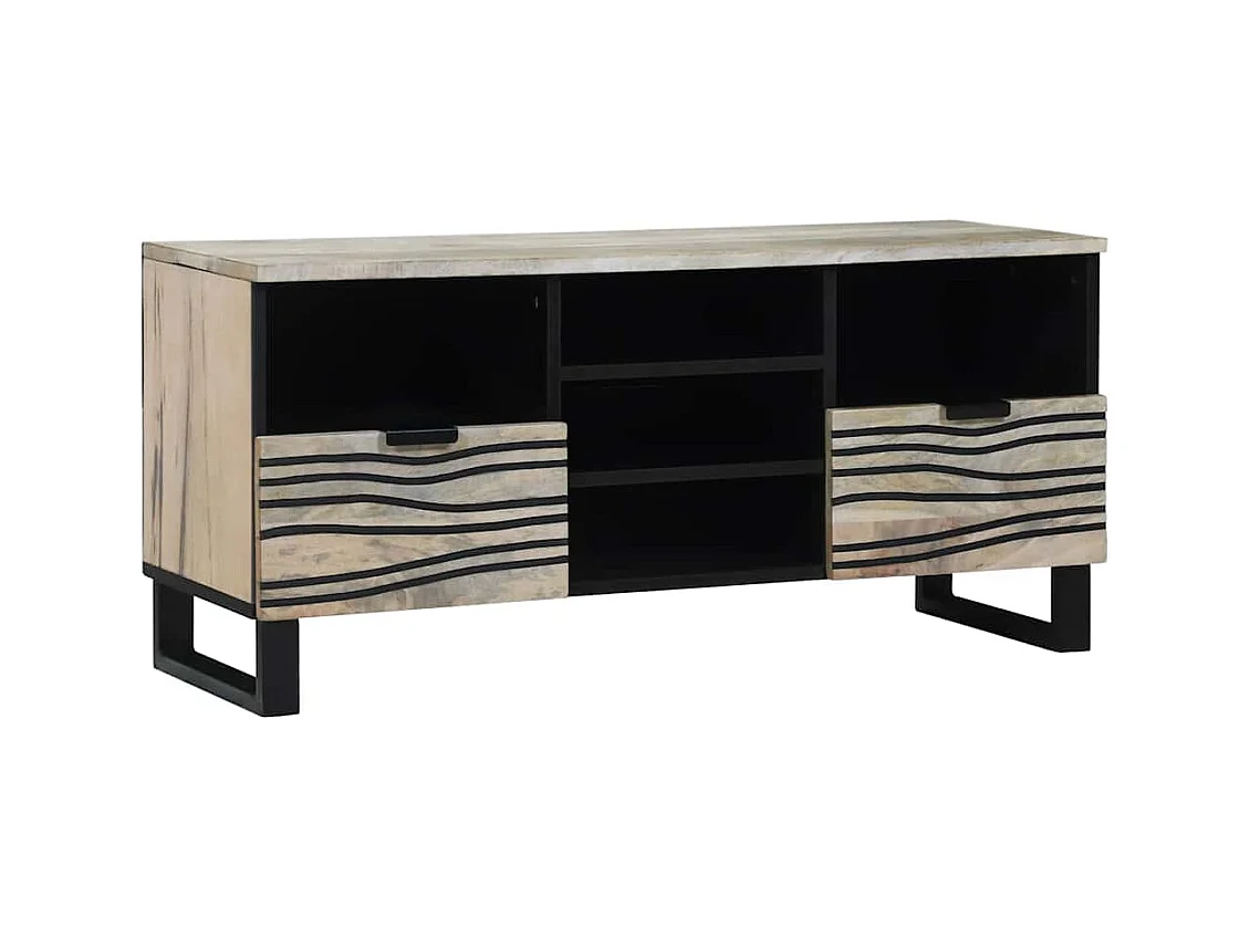 Meubles et étagères de rangement pour médias Blanc et Noir