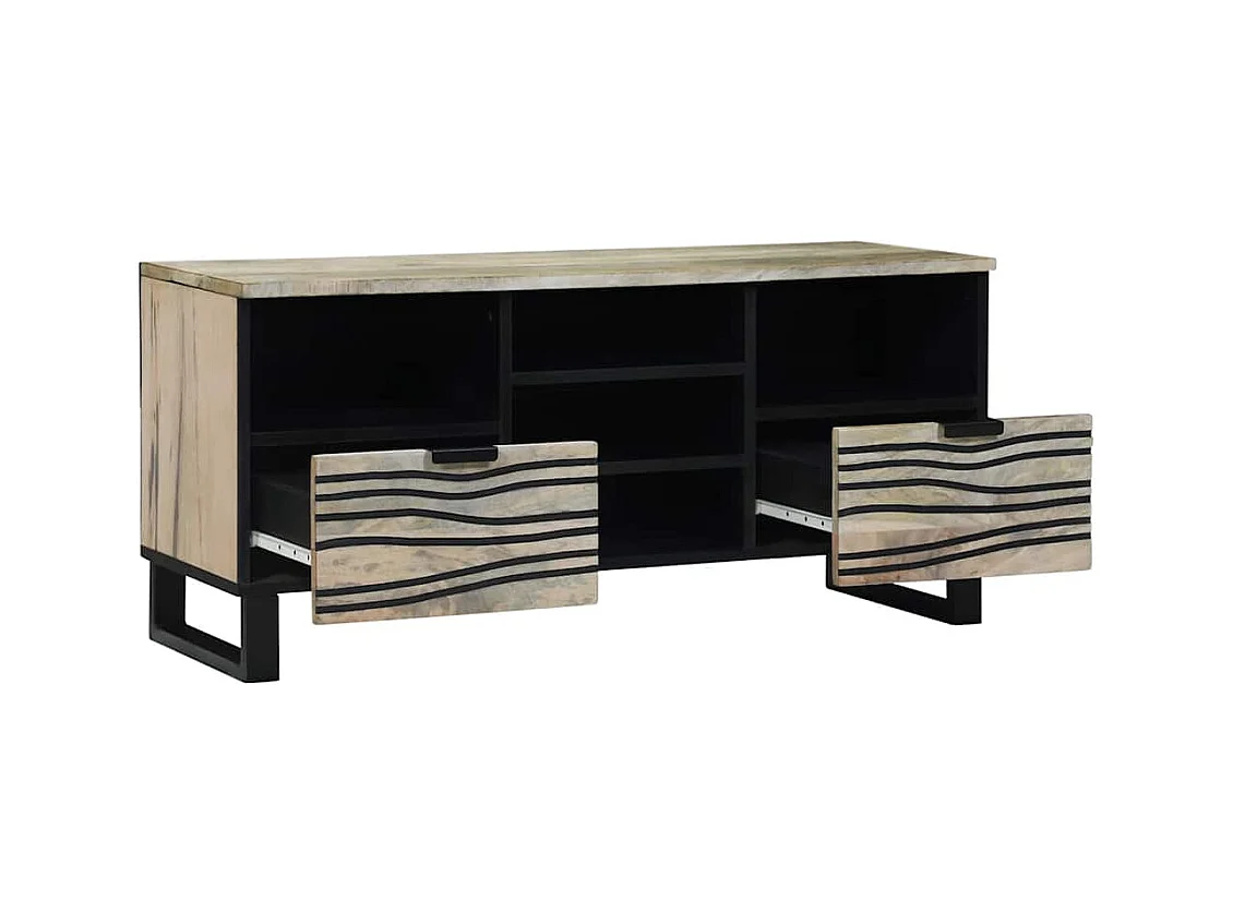 Meubles et étagères de rangement pour médias Blanc et Noir