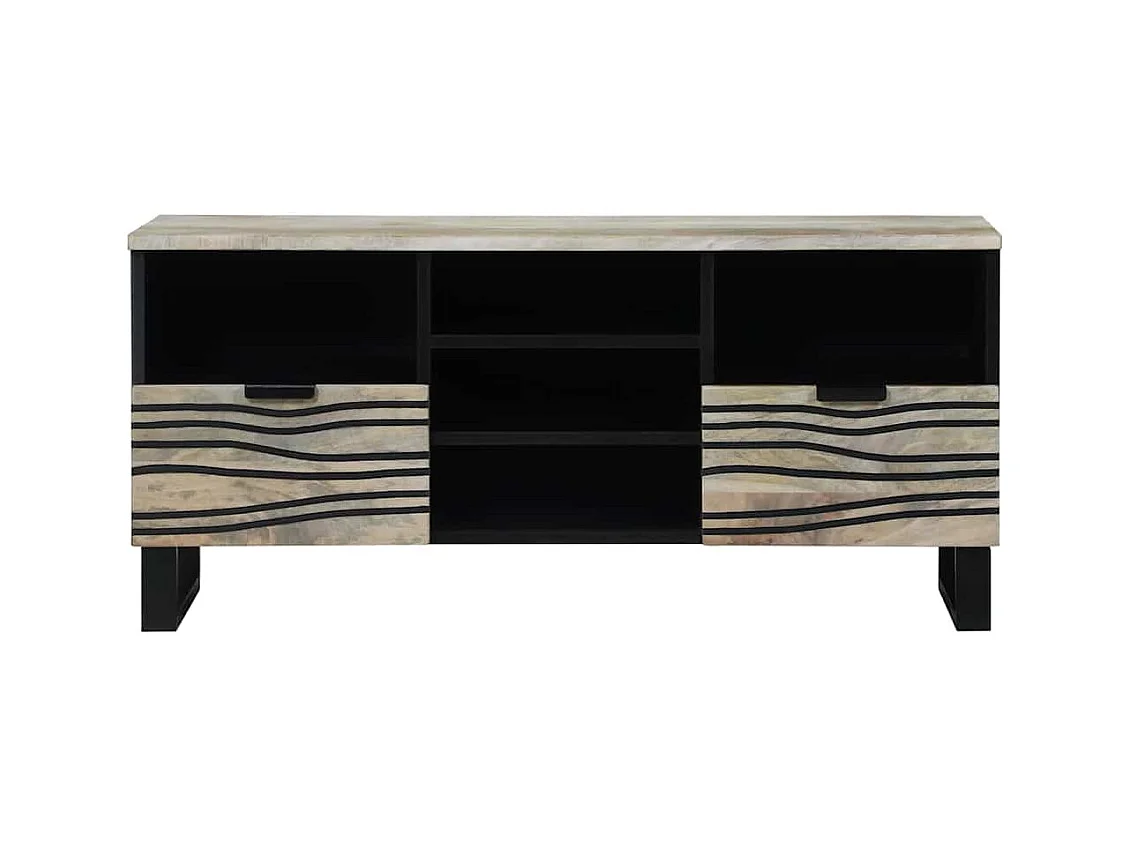 Meubles et étagères de rangement pour médias Blanc et Noir