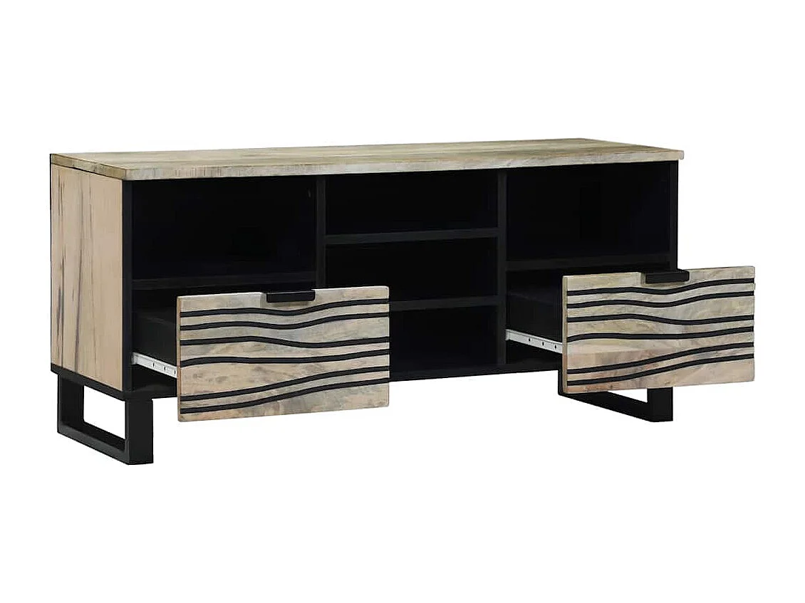 Meubles et étagères de rangement pour médias Blanc et Noir