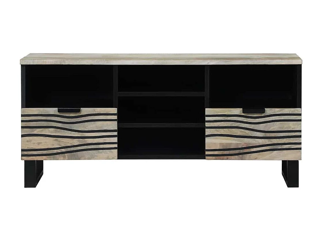 Meubles et étagères de rangement pour médias Blanc et Noir