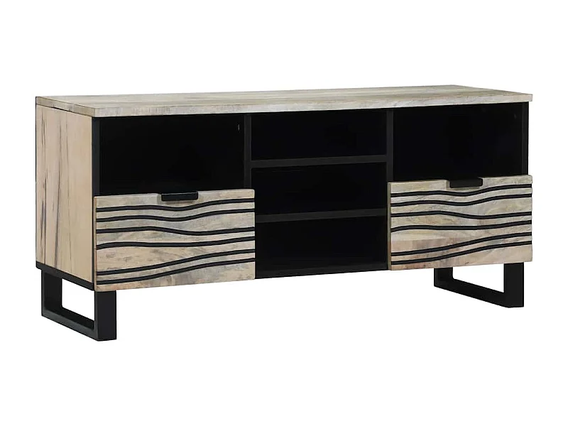 Meubles et étagères de rangement pour médias Blanc et Noir