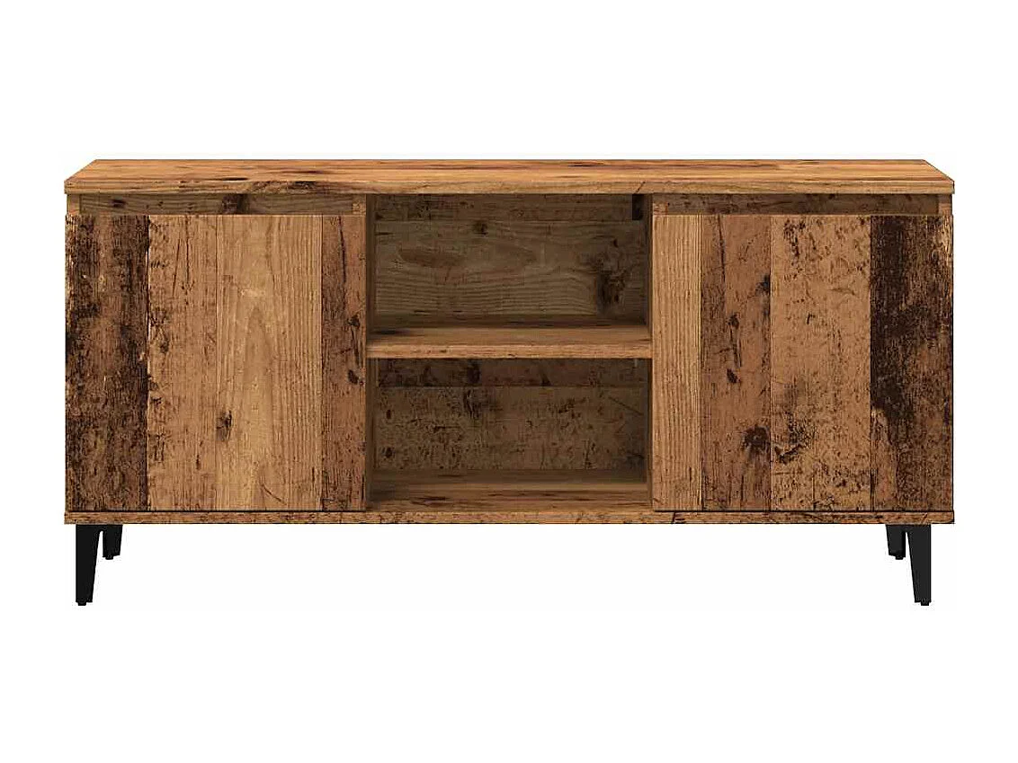 Meuble TV vieux bois 102x35x50 cm bois d'ingénierie