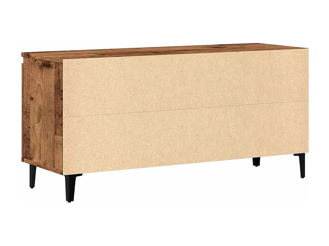 Meuble TV vieux bois 102x35x50 cm bois d'ingénierie