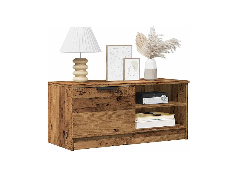 Muebles para TV 2 uds madera contrachapada envejecida