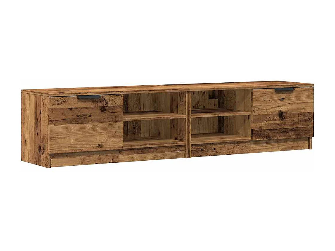 Meubles TV 2 pièces vieux bois 80x35x36,5 cm bois d'ingénierie