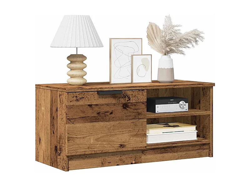 Meubles TV 2 pièces vieux bois 80x35x36,5 cm bois d'ingénierie