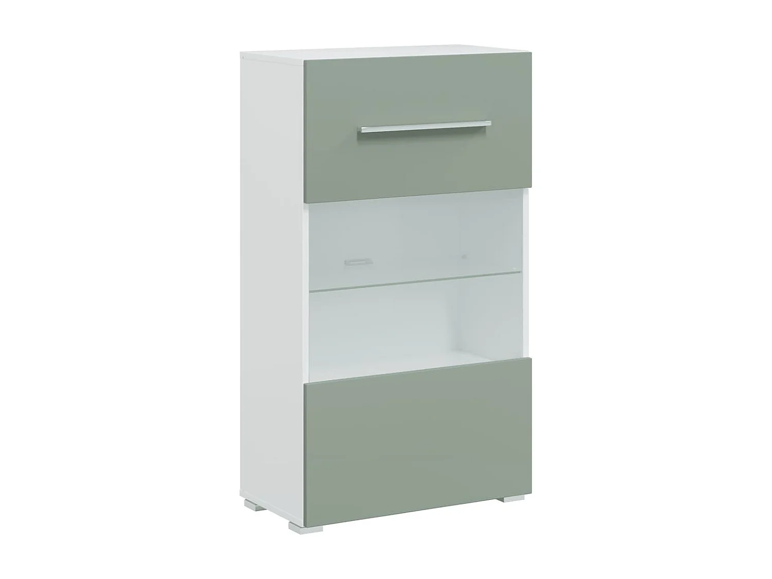 Meubles TV avec lumière LED 5 pièces vert olive bois d'ingénierie