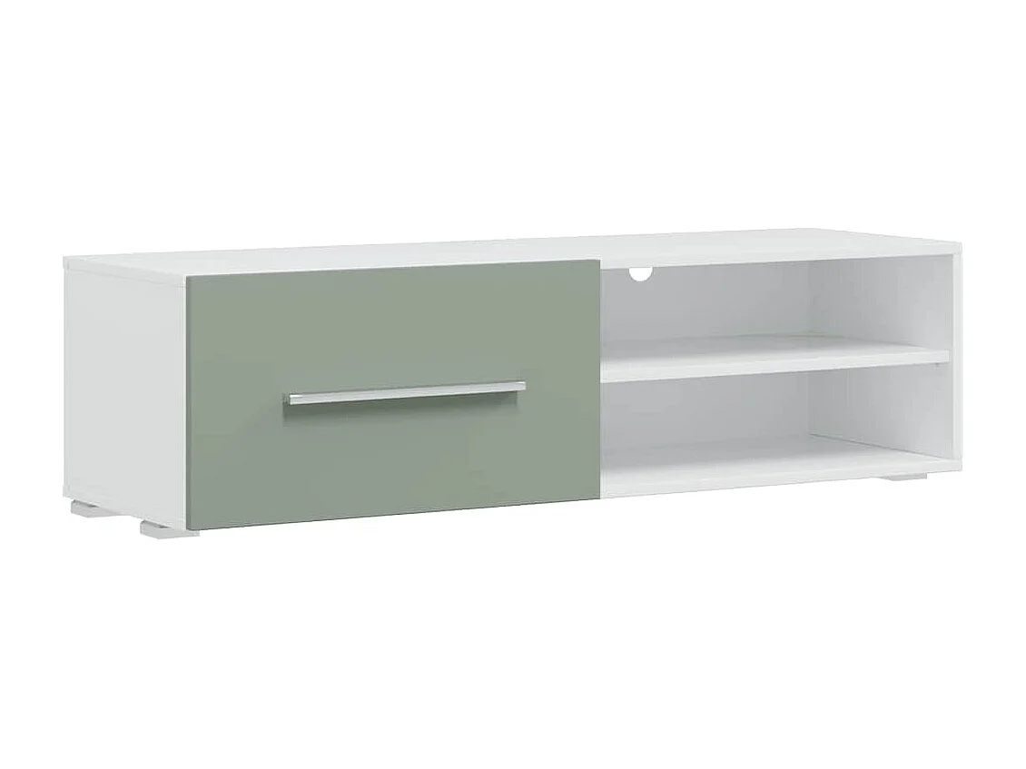 Meubles TV avec lumière LED 5 pièces vert olive bois d'ingénierie